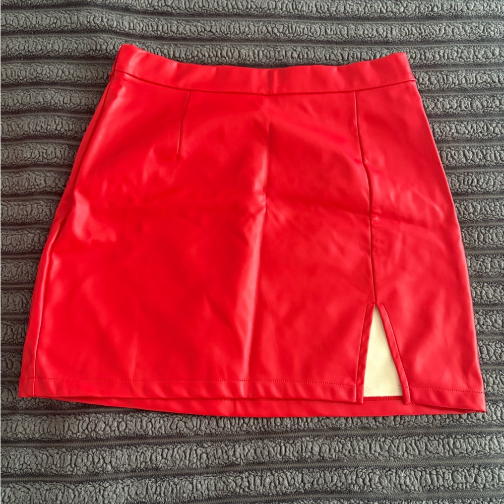 SHEIN Vibrant Red Pencil Skirt
